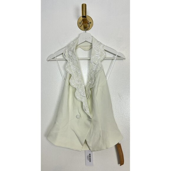 REFORMATION Primrose Vest in Cream Size US 6 NWT - Picture 4 of 11